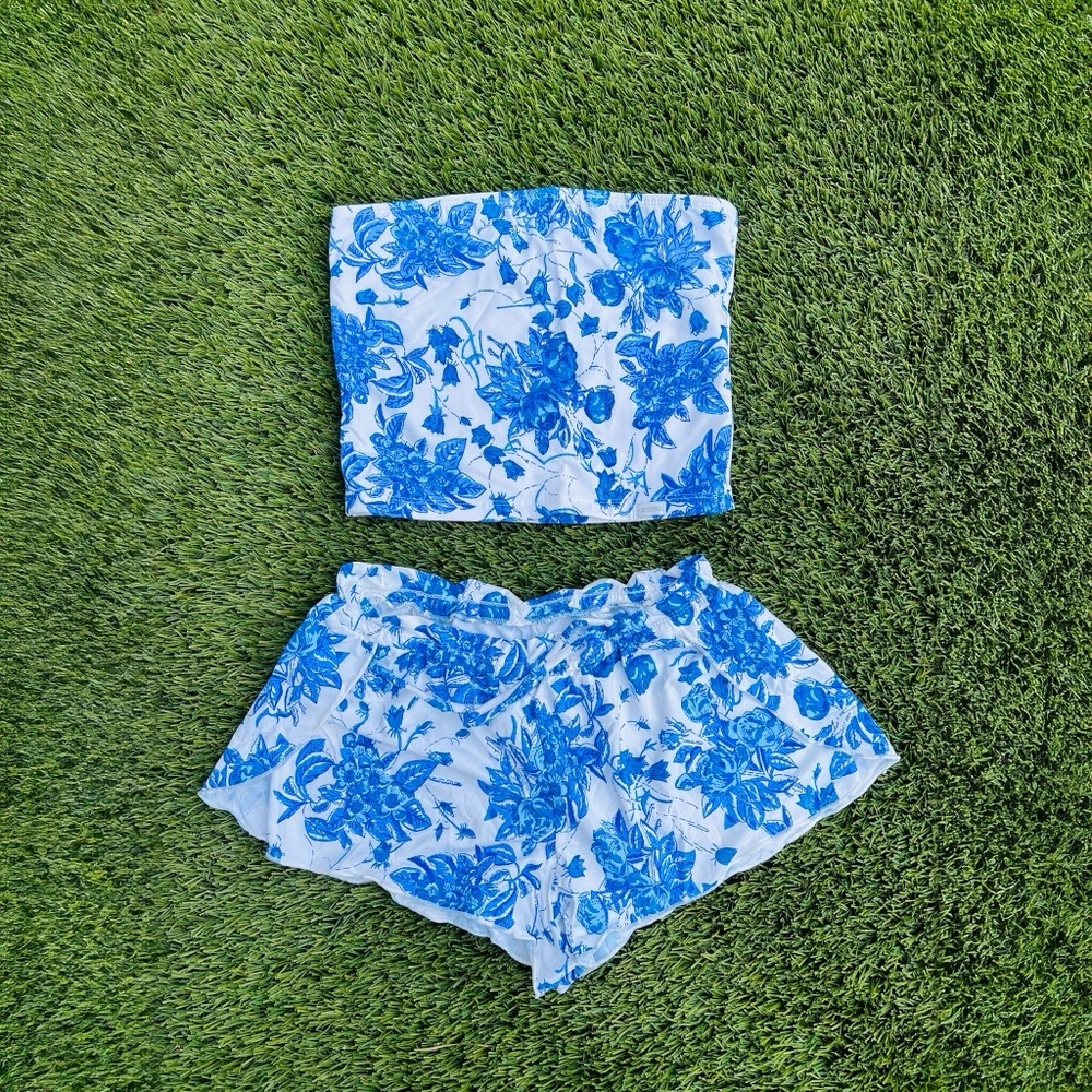 COPY - Floral Blue Bikini Set